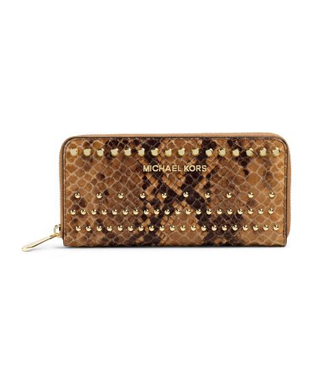 snakeskin continental wallet|michael kors snake print wallet.